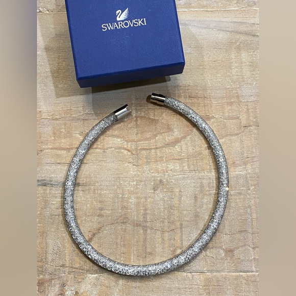 Swarovski Silver Glitzy Stardust Bracelet new in box choker necklace - Picture 5 of 9